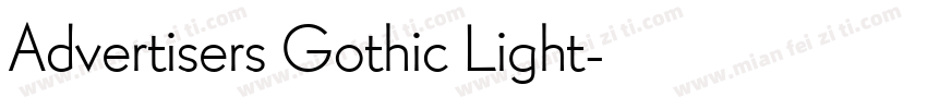 Advertisers Gothic Light字体转换